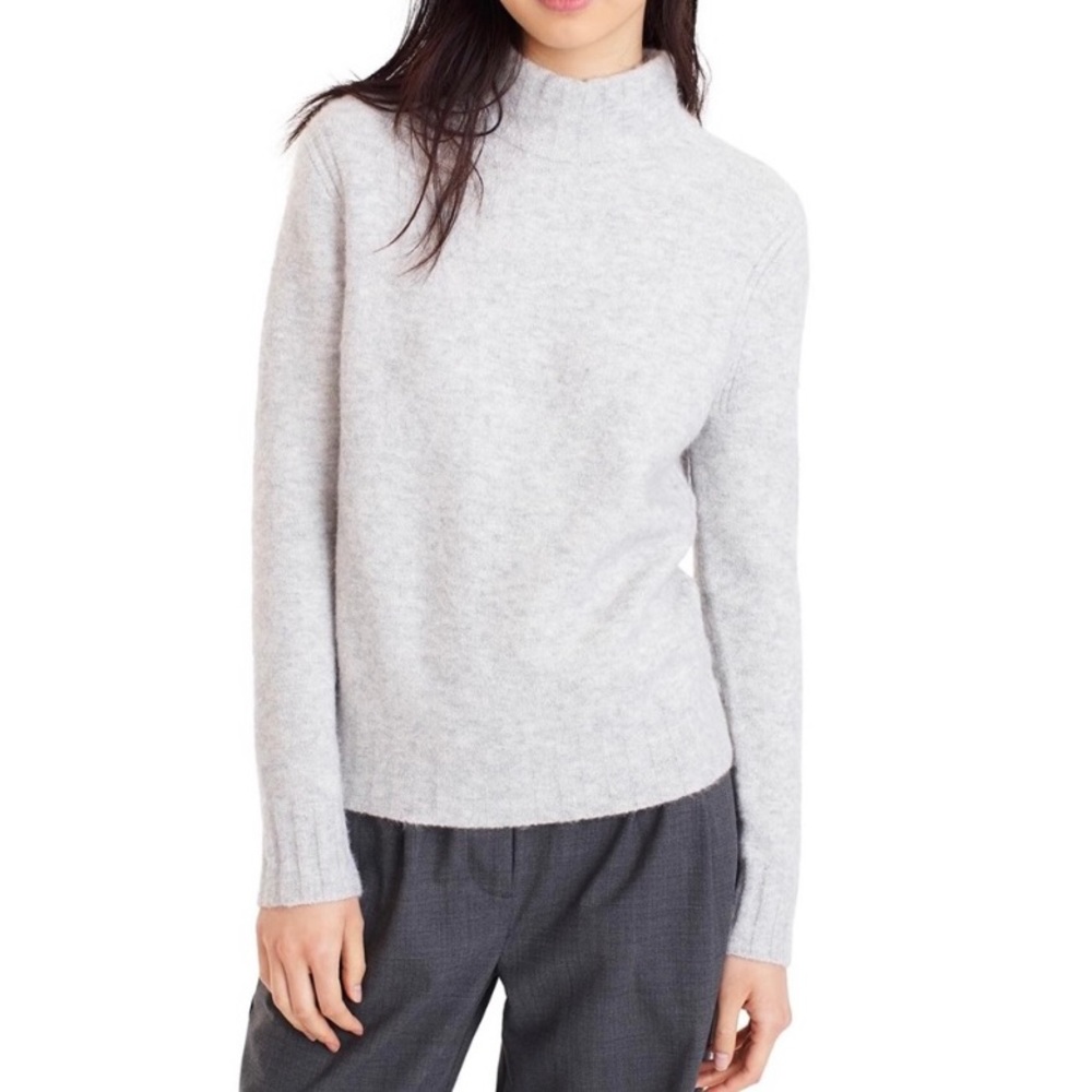 J.Crew • gray mockneck sweater, small